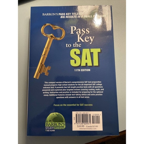 Pass Key to the SAT (Barron's SAT) by Green M.A., Sharon Weiner,Wolf Ph.… - Picture 2 of 3